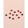 Decorative elements for decor, voluminous, 12 cells, black/pink/red color