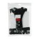 Signal vest, reflective with adjustable size, black, LED signal, 4 modes