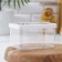 Container for bulk products "Step", 1.1 l, 16 × 10 × 9.5 cm, white color
