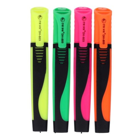 A set of markers-textbooks, 4 colors, 4.0 mm, triangular, rubberized housing
