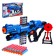 Frantic blaster shoots with soft bullets, complete with targets, blue color