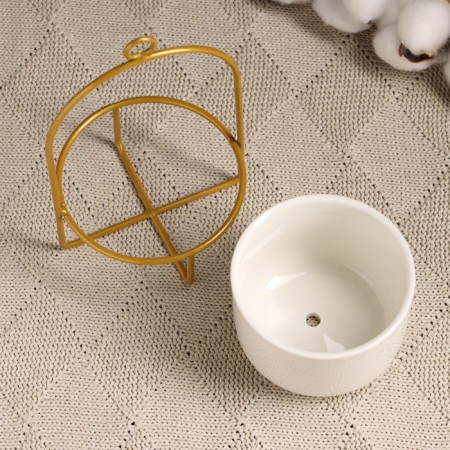 Suspended pot “Minimalist” gold, 9x9x17cm-3