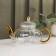 Tea -glass set "Diana in gold", 3 items: kettle 550 m, 2 circles 150 ml