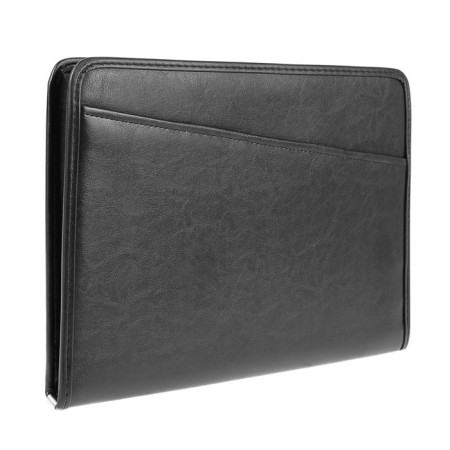 Business folder, artificial leather, 360 x 260 x 30 mm, 3 hotels with a zipper pocket, 6d81 "lux", black-2