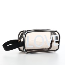 PVC cosmetic bag, 22*7.5*12, lightning department PL54, black