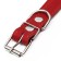 Leather collar on synthetic winterizer, 56 x 2.5 cm, Osh 35-45 cm, red