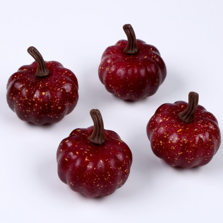 Figure for crafts and decor "Pumpkin", set 4 pcs., Size 1 pc. - 6 × 6 × 6 cm, brown color-1
