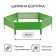 The flowerbed is galvanized, d = 80 cm, h = 15 cm, bright green, Greengo