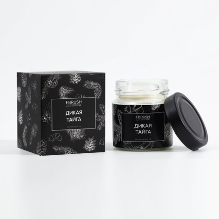 Soyvy candle Black Aroma Home "Wild Taiga", 200 ml