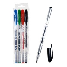 A set of gel pens, 4 colors: blue, black, red, green