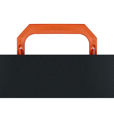 A4 portfolio folder, 700 μm, 1 department, calligrata, black with orange elements-5