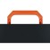 A4 portfolio folder, 700 μm, 1 department, calligrata, black with orange elements