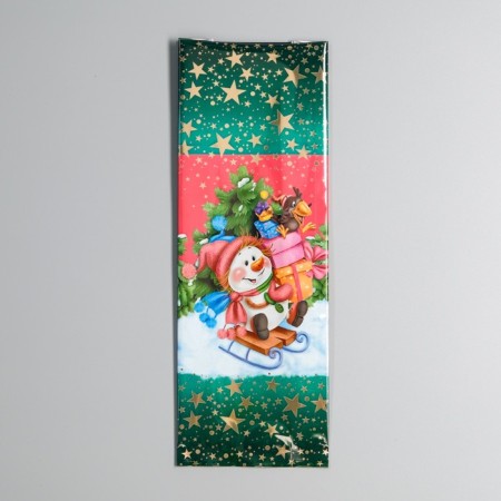 Gift package "on the sled." 13.5 x 38 cm. 60 μm 3856230
