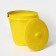 A bucket with a lid "Light", 10 l, yellow color