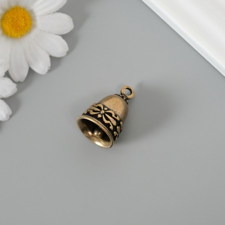 Bool of Brass "Ancient Pattern" 2.8x2x2 cm-2