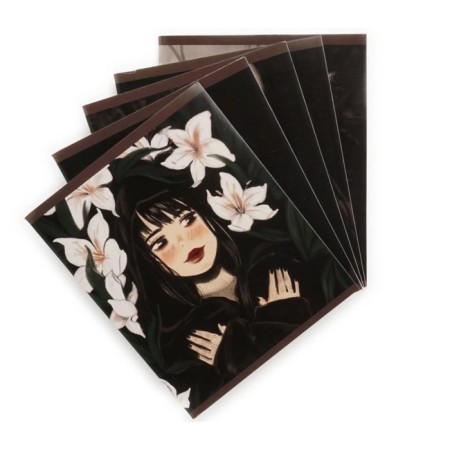 Notebook of 48 sheets in the cage "charming and gloomy", covered cardboard, selective varnish, fields, block 60g/m2, mix, 5 types-1