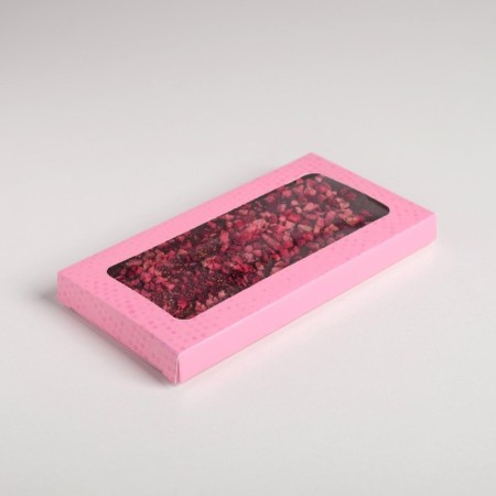 Chocolate box, confectionery packaging, “for a sweet life”, with a window, 17.3 x 8.8 x 1.5 cm-1