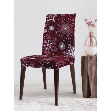 Czech on the chair "Bright snowflakes", decorative, velor