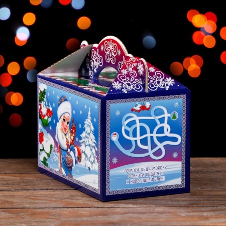 Gift box "Santa Claus and Snow Maiden" 20 x 12 x 19 cm-2