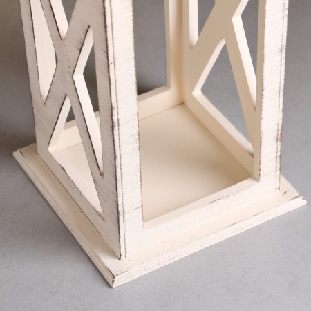 Kashpo wooden "Lanter. Provence", 17x17x31 cm, beige-3