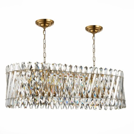 Suspension lamp ST LUCE. SL1170.303.12. Fabio. 12x40 W, E14, 100x35x29 cm, brass color
