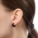 Road earrings "Neo", d = 1.4 cm, black color