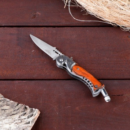Folding “Peskar” knife 16.4cm, 72mm/1.5mm blade, with a flashlight-1