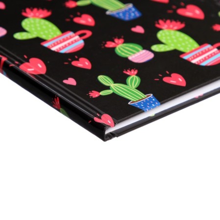 Diary in a solid cover, for grades 1-11, glossy lamination, 40 sheets, calligrata "Cacti. Pattern"-3