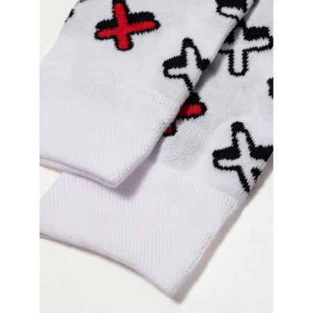 Men's cotton socks Diwari happy "crosses", size 27, white color-2