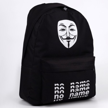 School youth backpack, lightning department, n/pocket, “mask”, black, 33x13x37-2