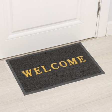 Rug -shaped shade of Welcome, with a edging, 38 × 58 cm, color gray color-6