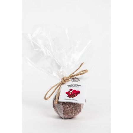 Natural bombing bath with Aphrodisiacs "Strawberry in Chocolate", 80 grams-1