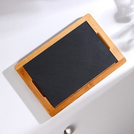 Magistro Valley, 36 × 24 cm, slate, bamboo dish-2