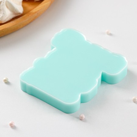 Silicone form “do what you love”, 8.1 × 7.6 × 1 cm, turquoise color-3