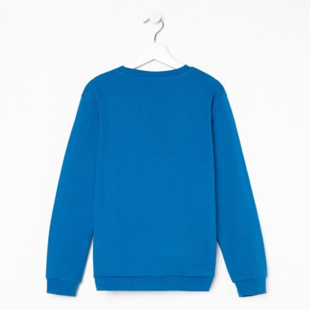 Sweatshirt for a boy, blue color, height 128 cm-7