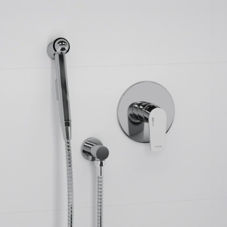 Fixer for the bidet Wasserkraft A06156, with a hygienic shower, a hose 100 cm, brass, chrome