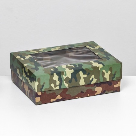 The box is folding, with the Camouflage window 21 x 15 x 7 cm-1