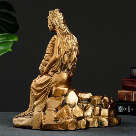 Figure Kashpo "Fortuna Sitting" bronze, 29x30x19cm-3