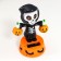 Plastic pendulum from the solar battery "Skeletal in a hoodie with pumpkin" 5.7x5.7x9.5 cm