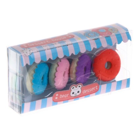 A set of curly erasers "Yummy", 4 pieces, mix