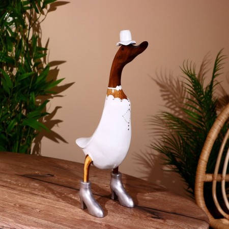 Souvenir "Duck in a wedding outfit" tree 45 cm