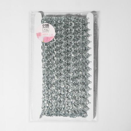 Decorative braid, 15 mm, 10 ± 1 m, silver color-2