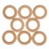 Wooden rings d = 30 mm (set 8 pcs) without coating