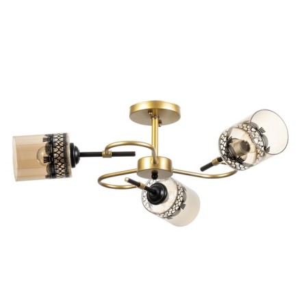 Marsy chandelier 3he27 40W black and gold 50x50x27 cm Bayerlux