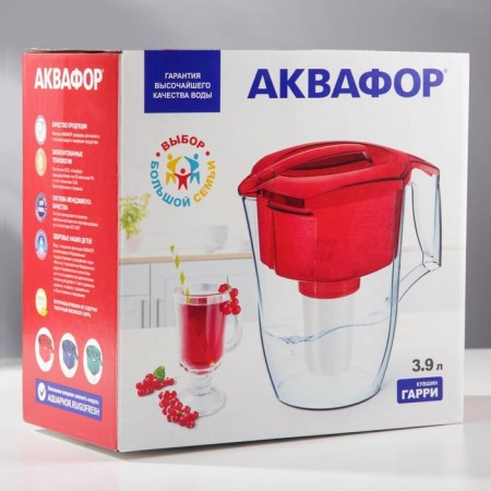 Aquaphor-harry filter-kuvshin, 3.9 l, red color-6