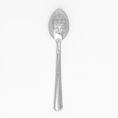 Spoon souvenir on the postcard "New Year's collection: good luck in the new year", 3 x 14 cm-2