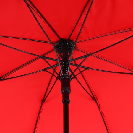 Umbrella - semi -automatic cane "plain", eponge, two -layer, 8 spokes, r = 51 cm, black/red color-5