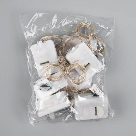 Set of garlands "Thread" 1 m Rosa, IP20, silver thread, 10 LED, glow of multi, 3 modes, AG13x3, 5 pcs.-4