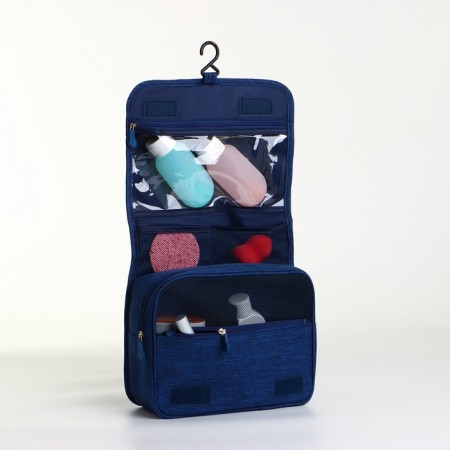 Cosmetic mester on Velcro, with hook, blue color-4