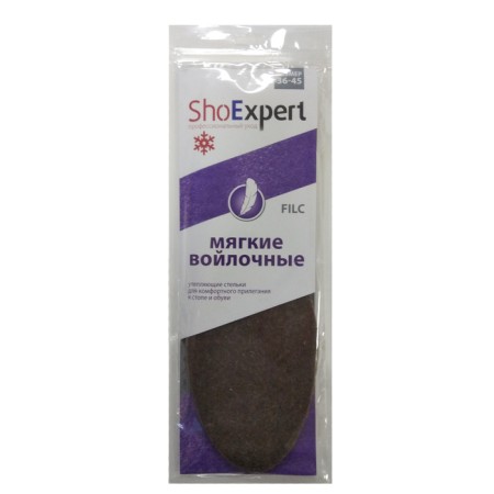 Insoles insulated ShoExpert Filc, soft felt, size 36-45-1